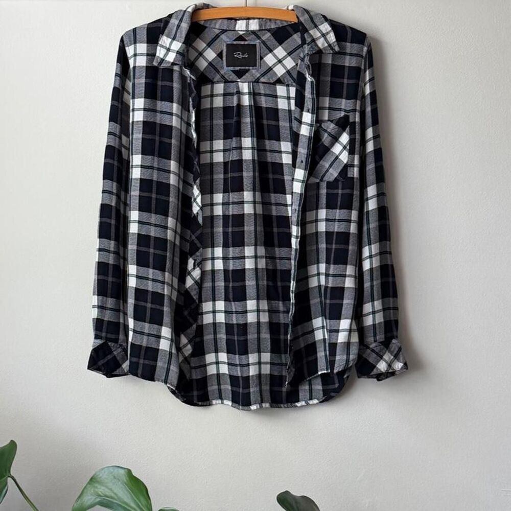 Rails black plaid flannel shirt